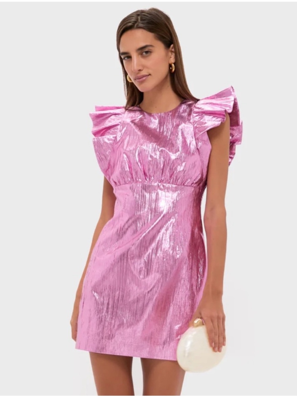 Tuckernuck Hyacinth House Pink Plisse Coolidge Mini Dress Size Small